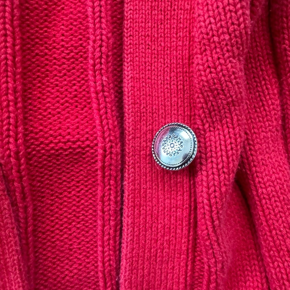 Oversized vintage knit cardigan - 80s - Picture 2 of 4